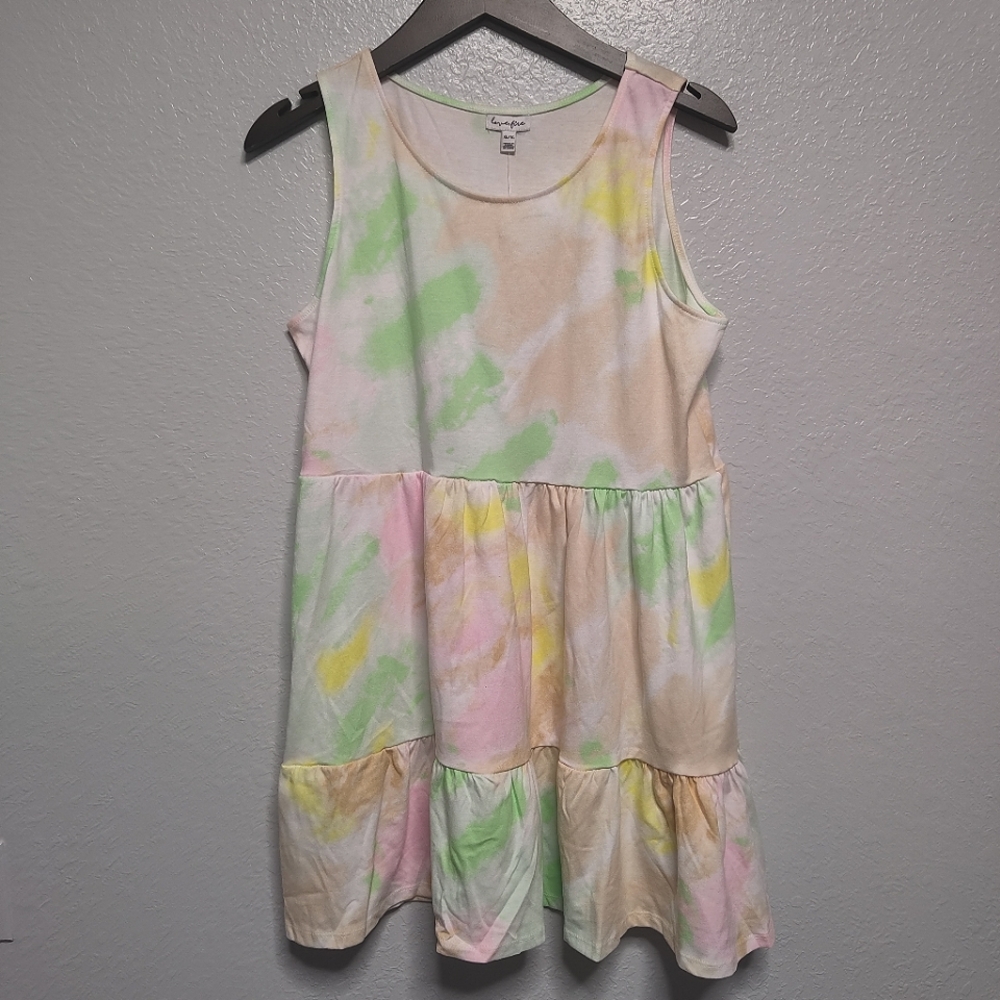 Love, Fire‎ Tiered Tie Dye Tank Dress Girl's XL